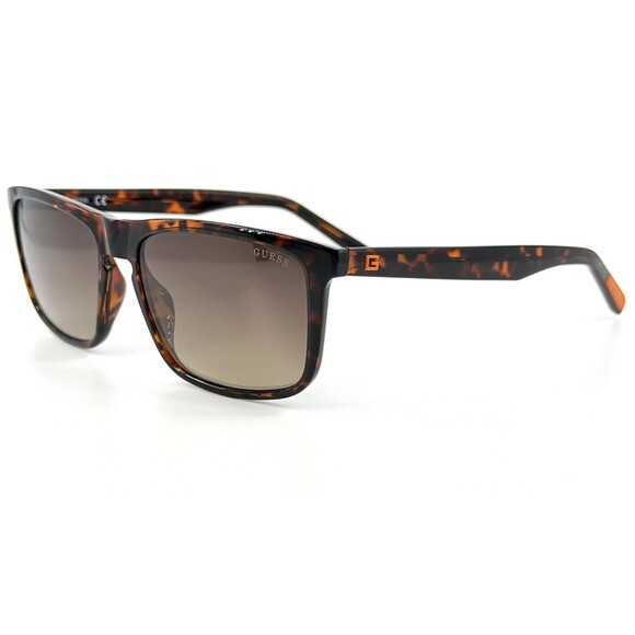Guess GU00025 Mens Plastic Sunglass 52G Dark Havana 59-17 w Mirror - Picture 1 of 4